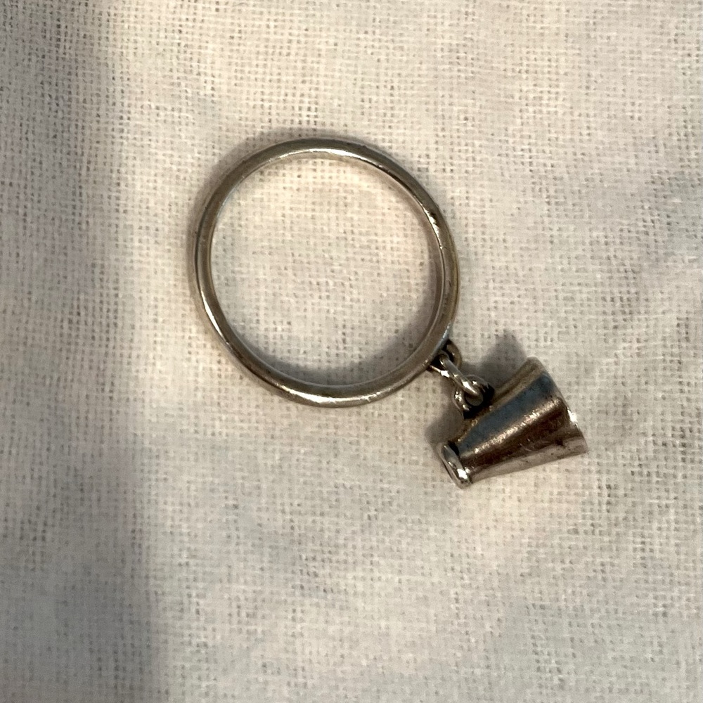 Vintage James Avery Sterling silver ring with mega phone charm